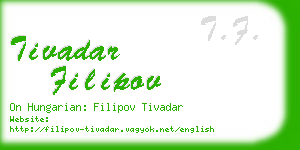 tivadar filipov business card